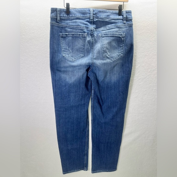 Lane Bryant Straight Leg Jeans Womens 14R Plus size Stretch Blue Denim 2061 - Picture 8 of 9